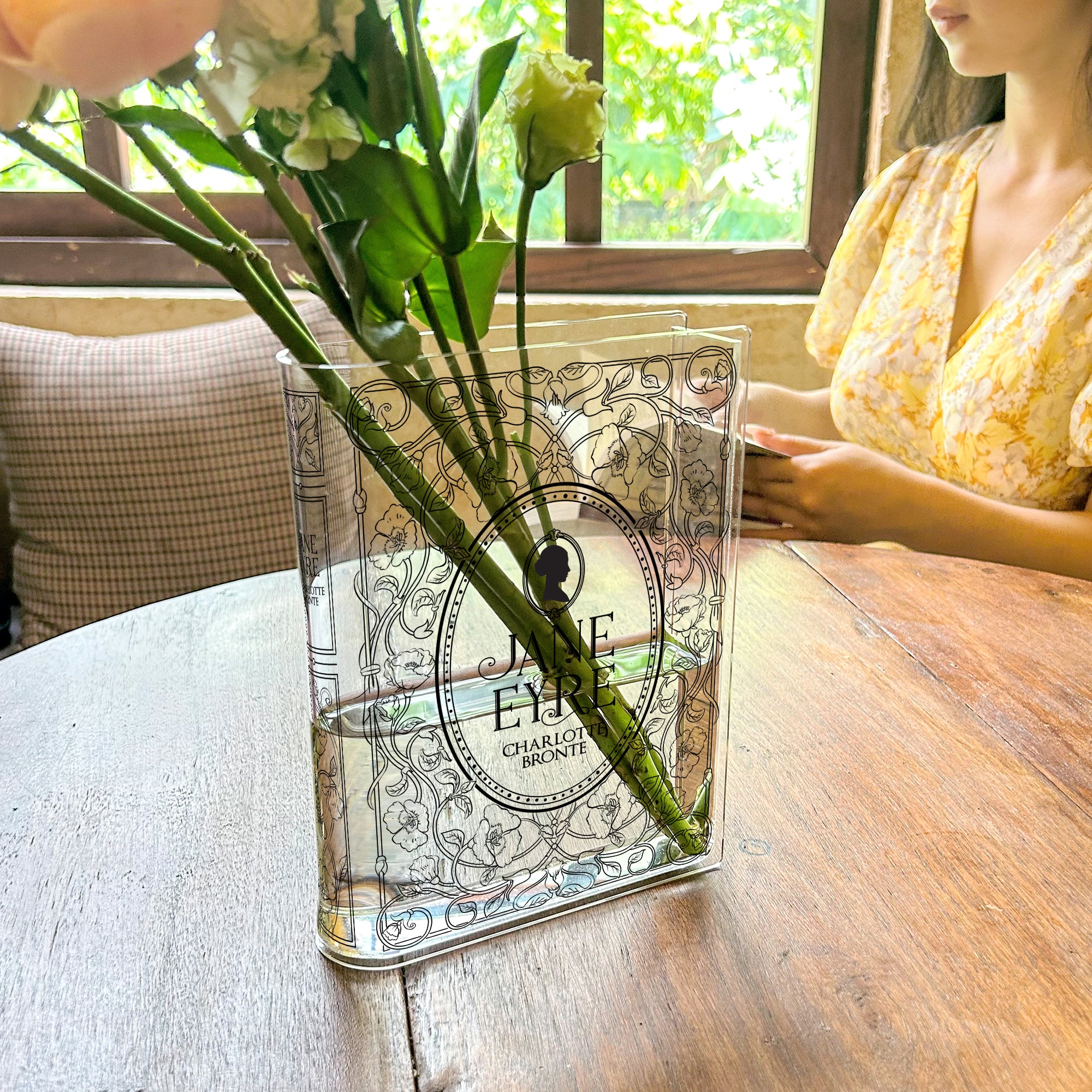 Jane Eyre Acrylic Book Vase - Black
