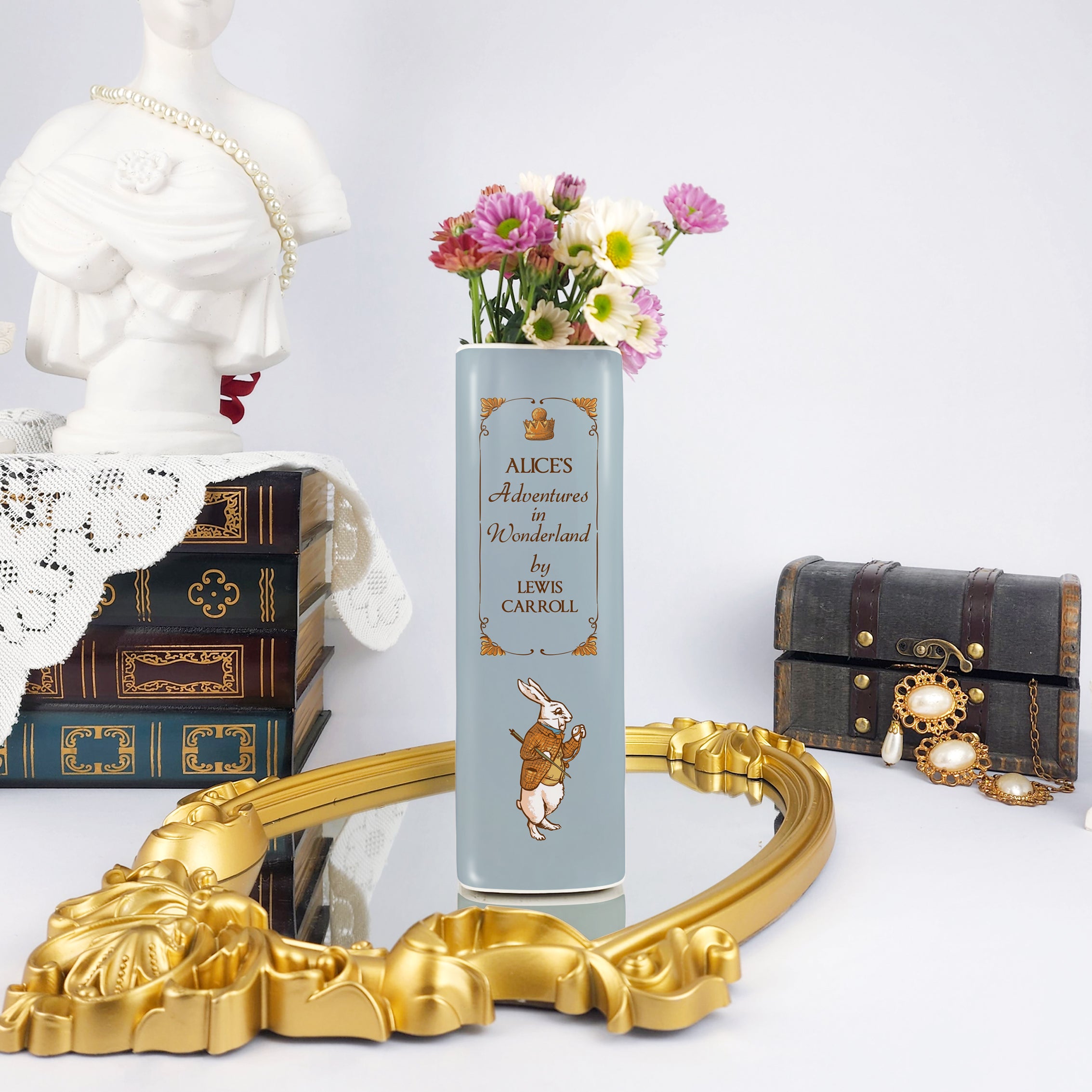 Alice in Wonderland Ceramic Book Vase - Large
