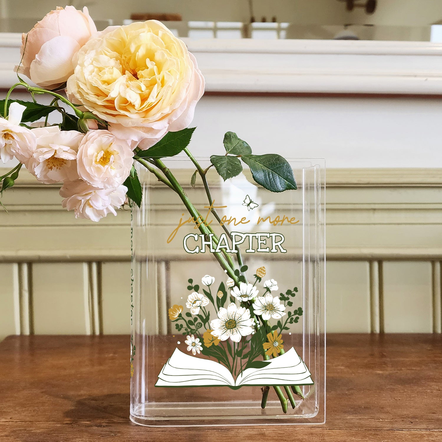 Just One More Chapter Acrylic Book Vase - Colorful