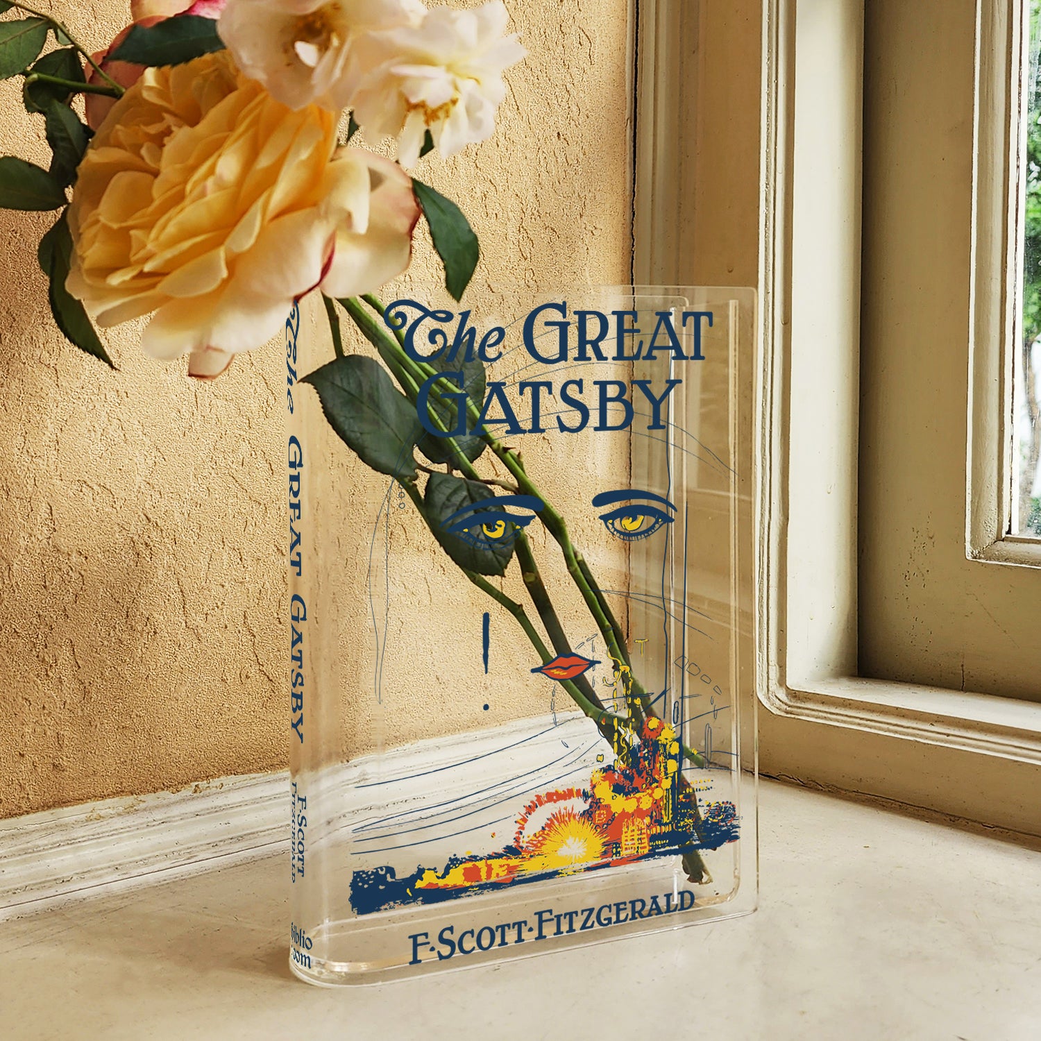 The Great Gatsby Acrylic Book Vase - Colorful