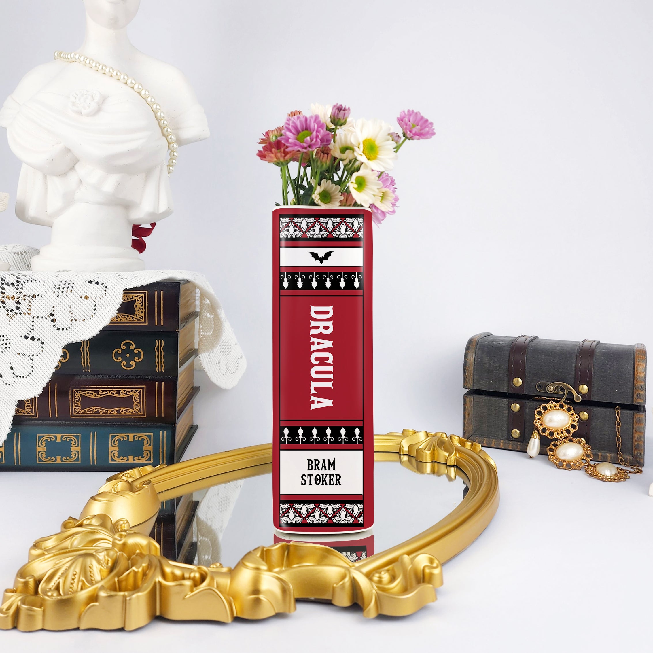 Dracula Ceramic Book Vase - Large