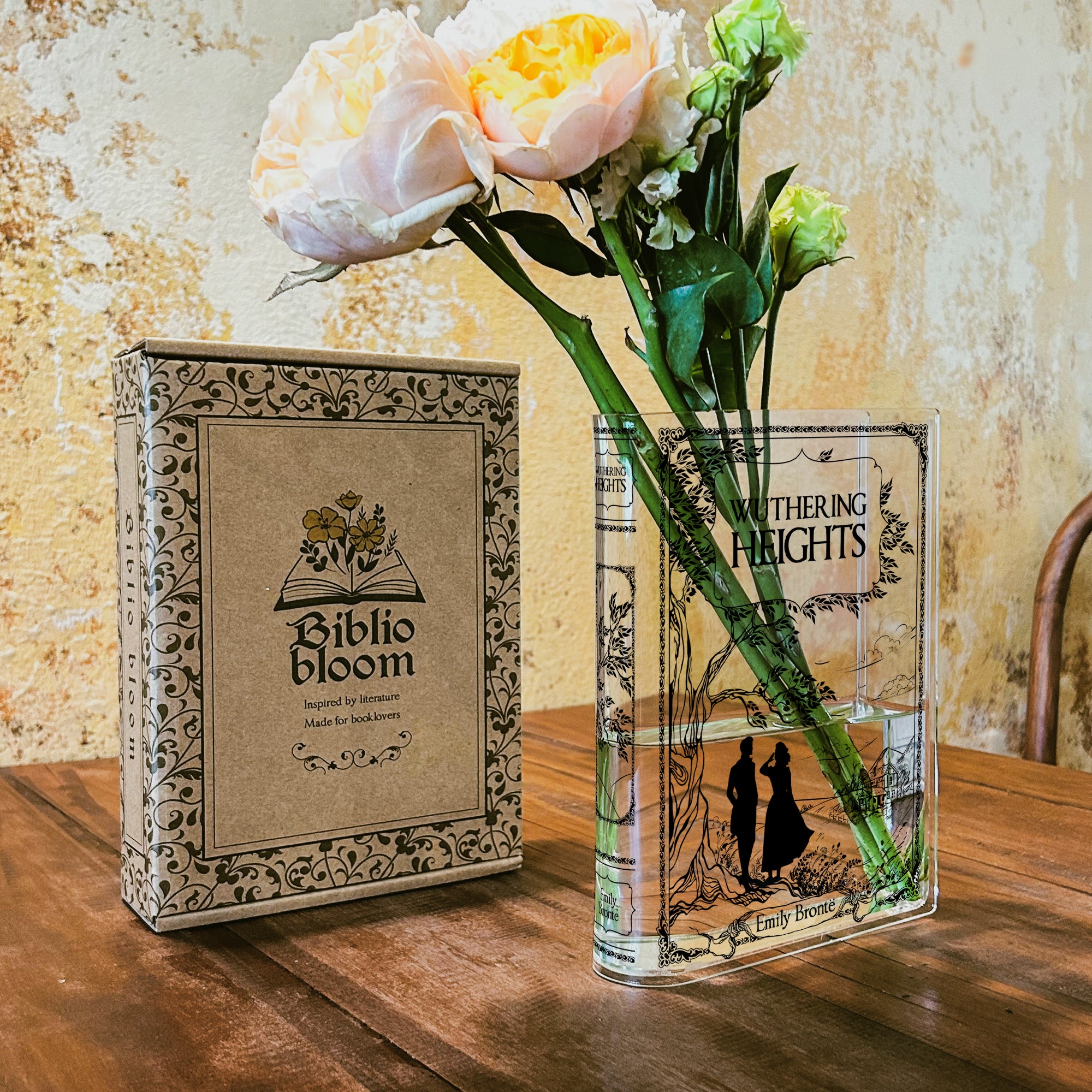 Wuthering Heights Acrylic Book Vase - Black