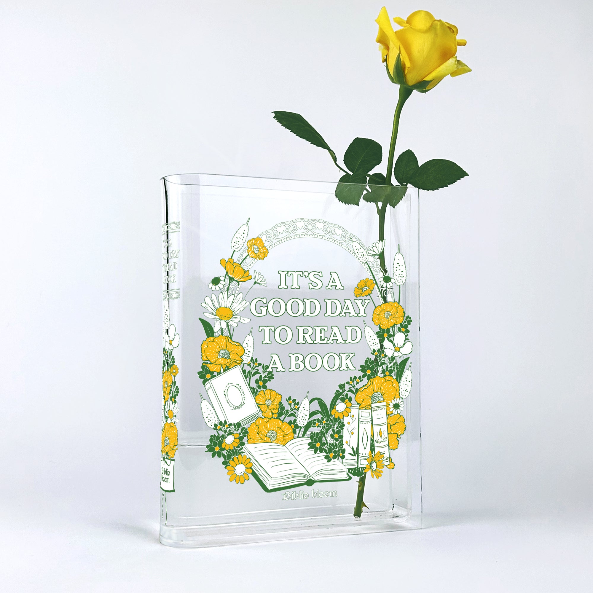 Good Day To Read A Book Acrylic Book Vase - II