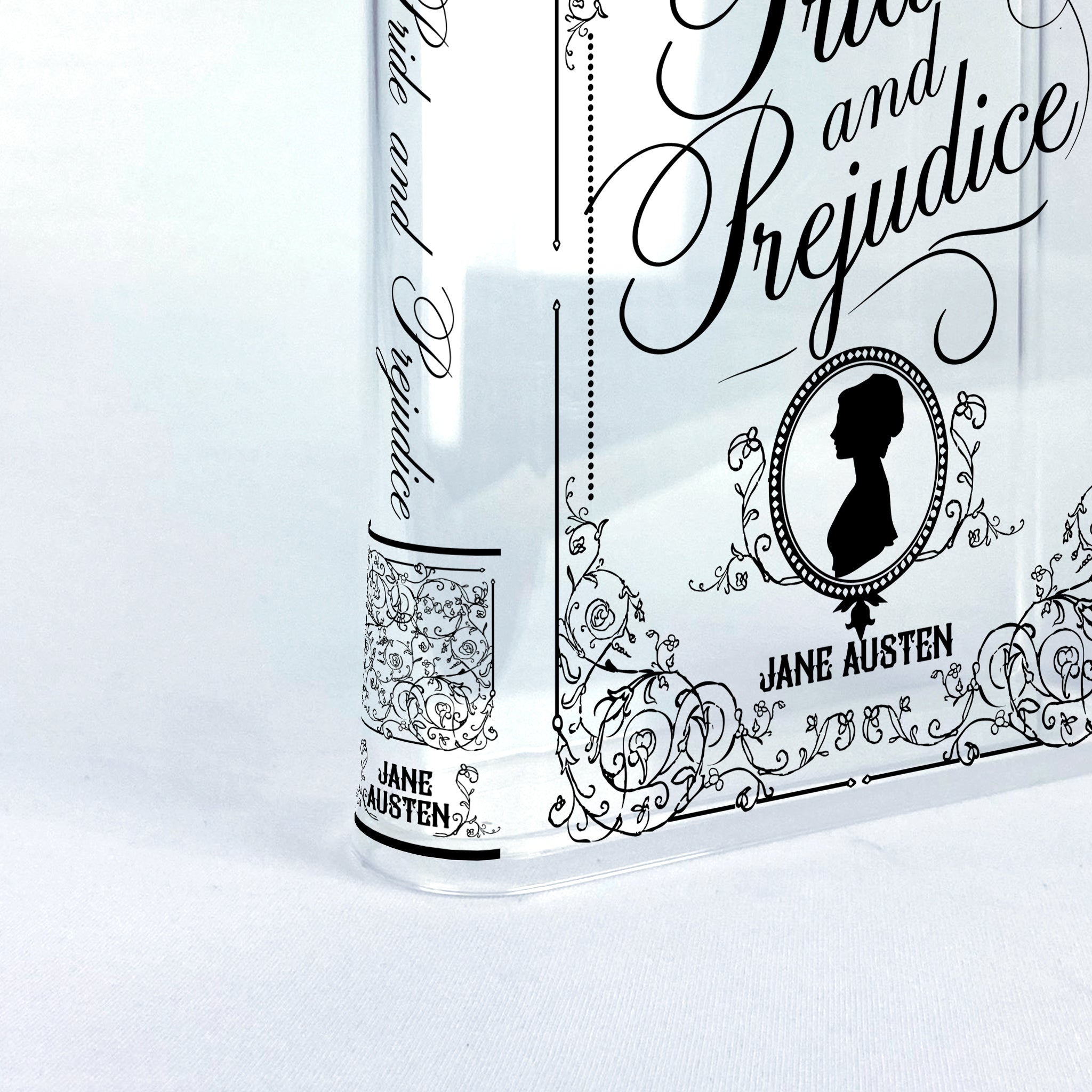 Pride and Prejudice Acrylic Book Vase - II - Black
