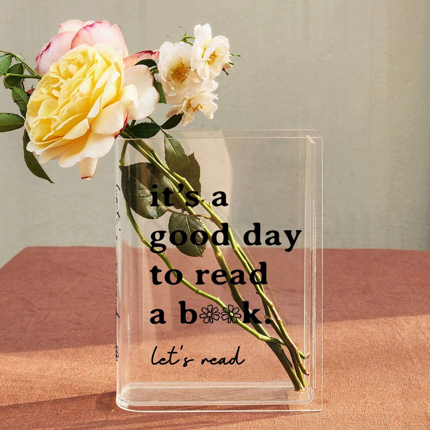 Good Day To Read A Book Acrylic Book Vase
