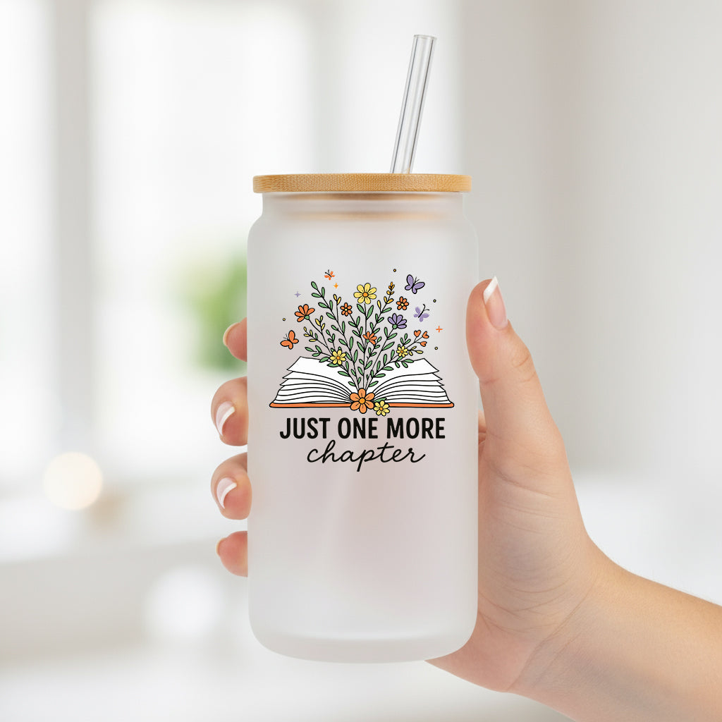 Just One More Chapter Glass Tumbler