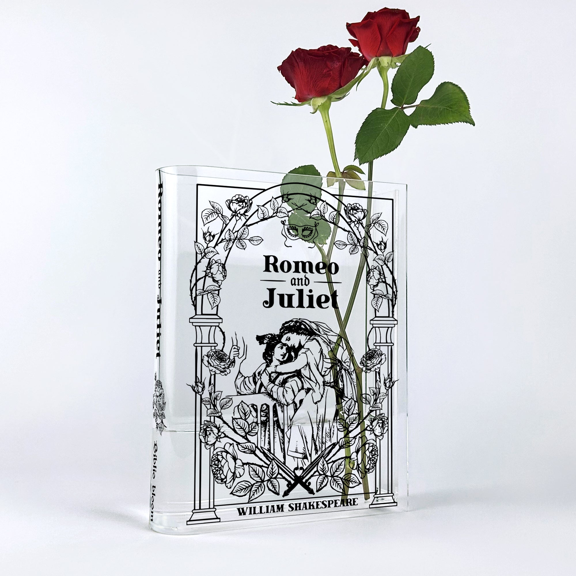 Romeo and Juliet Acrylic Book Vase