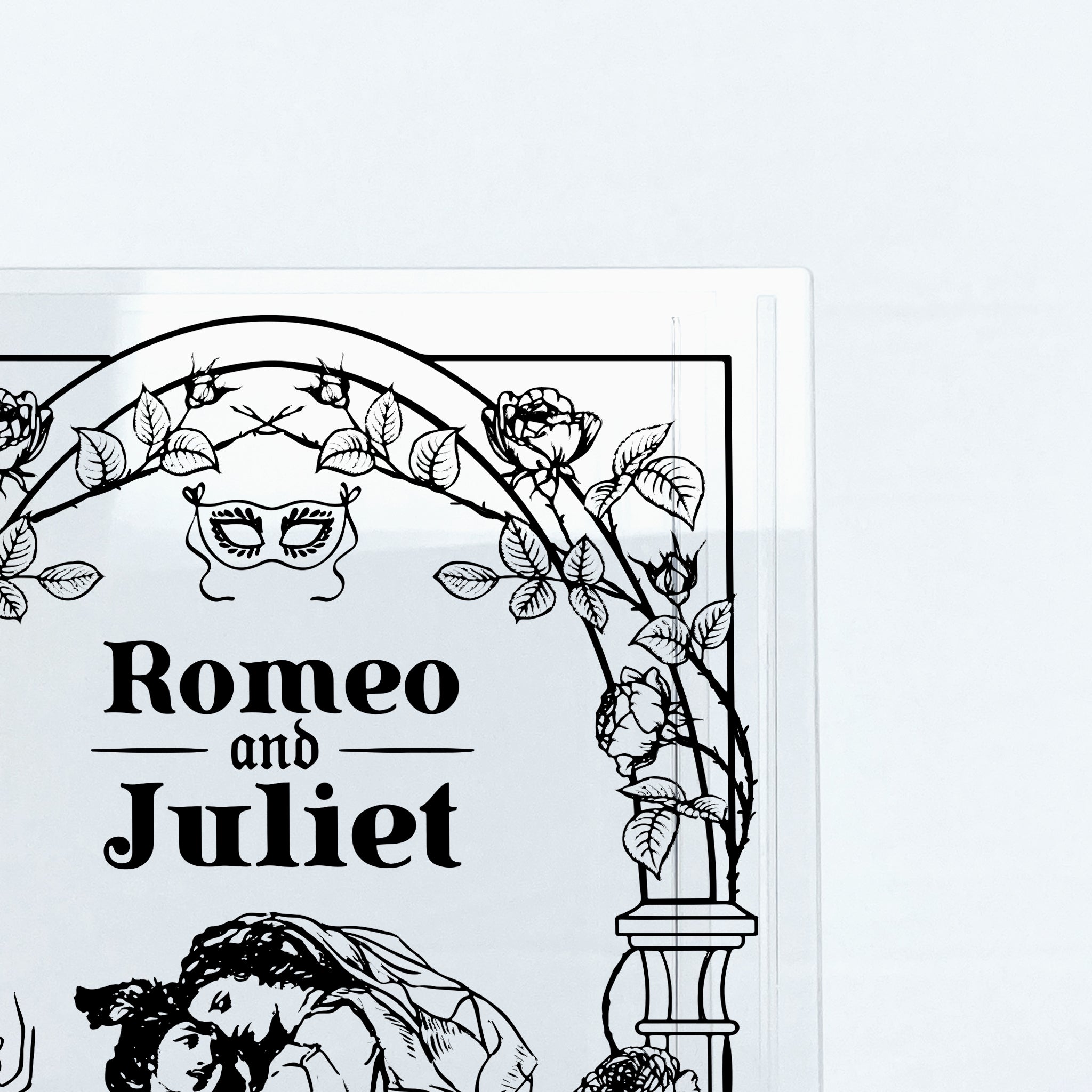 Romeo and Juliet Acrylic Book Vase