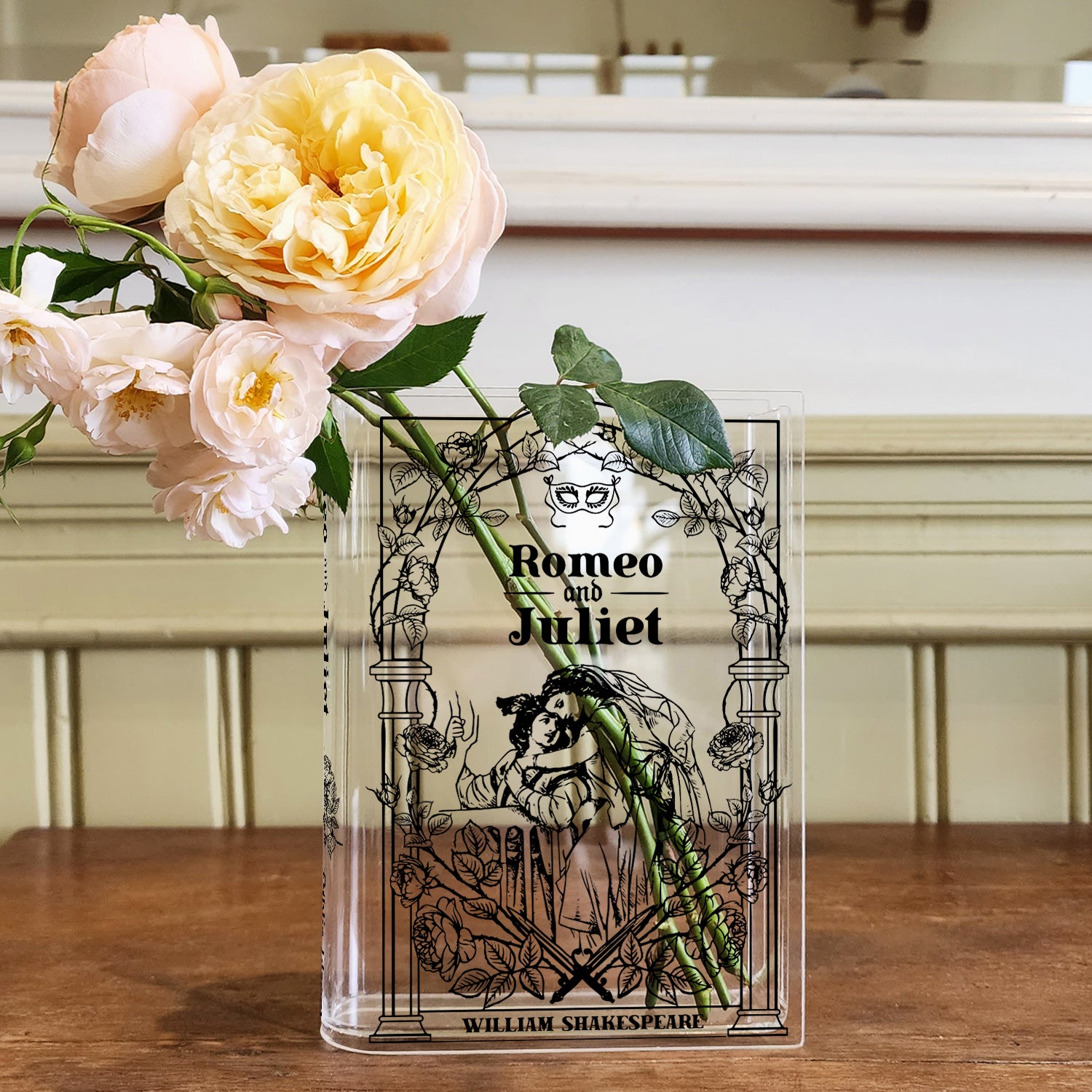 Romeo and Juliet Acrylic Book Vase